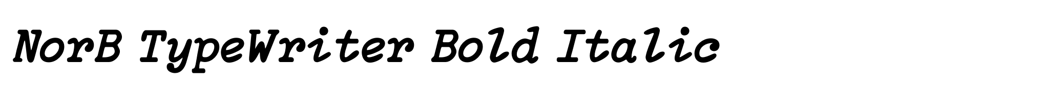 NorB TypeWriter Bold Italic image
